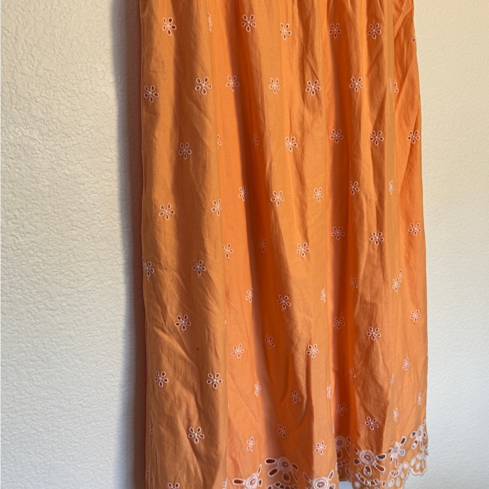 Old Navy Orange Floral Midi Dress - Picture 6 of 14